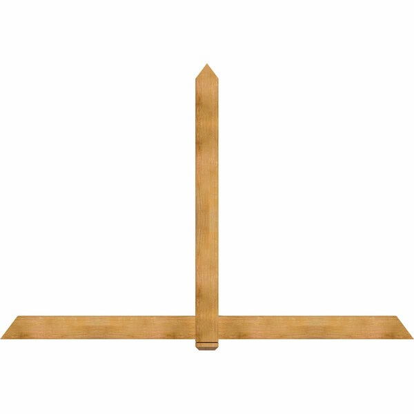 Ekena Millwork Eugene Rough Sawn Timber Gable Bracket, Western Red Cedar, 108"W x 72"H x 2"D x 6"F, 16/12 Pitch GBW108X72X0206EUG00RWR - main